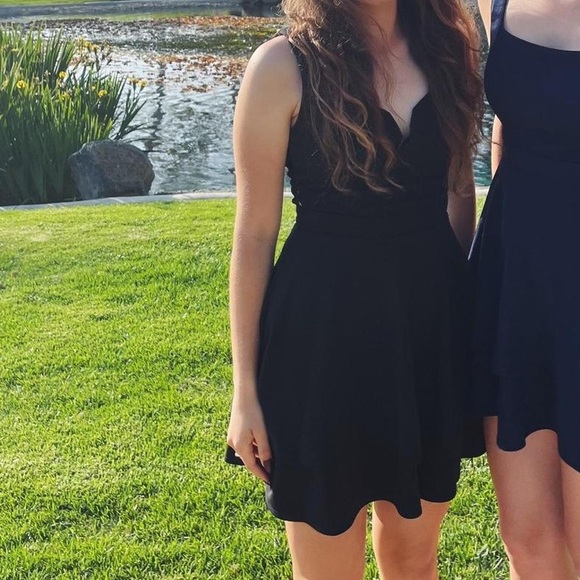 B Darlin Black Mini Dress - Picture 1 of 5